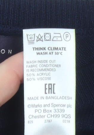 Marks and Spencer Women’s Blue Knit Pullover Jumper Size M