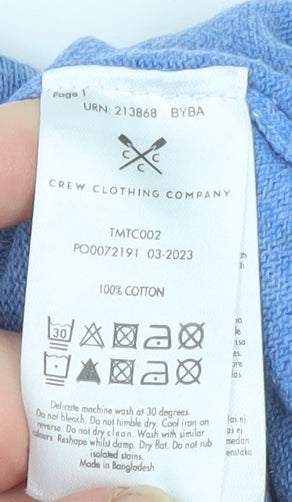 Crew Clothing Company Men's Blue Cotton Pullover Jumper L