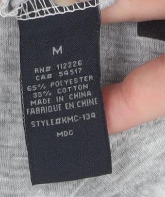 MG Black Label Men's Grey Graphic Print T-Shirt Size M