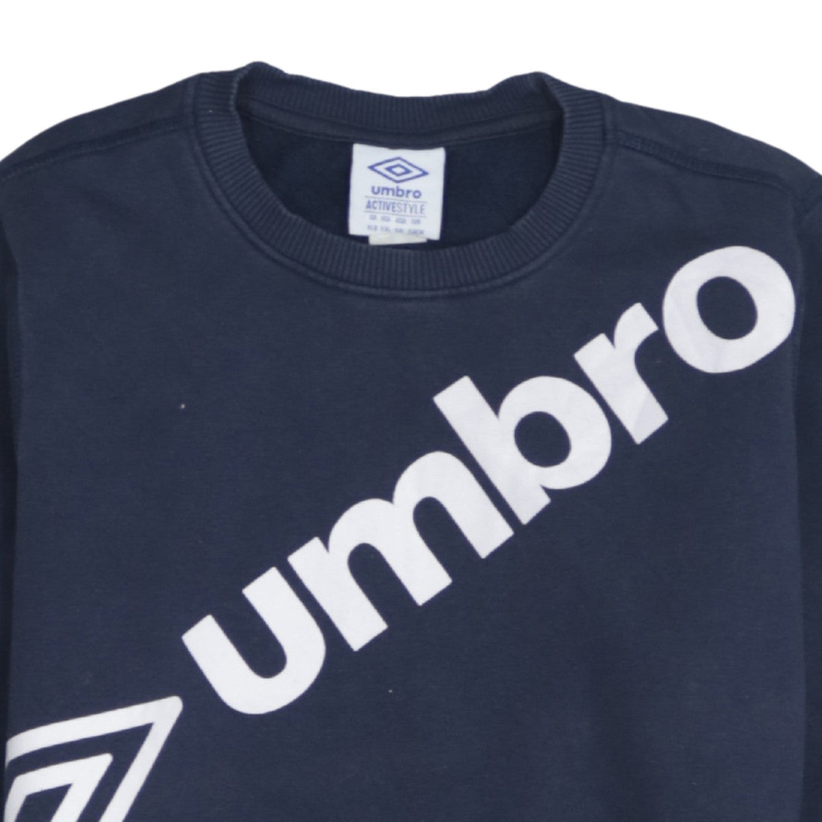 Umbro Boys Navy Blue Crew Neck Sweatshirt Size 158cm Cotton Blend