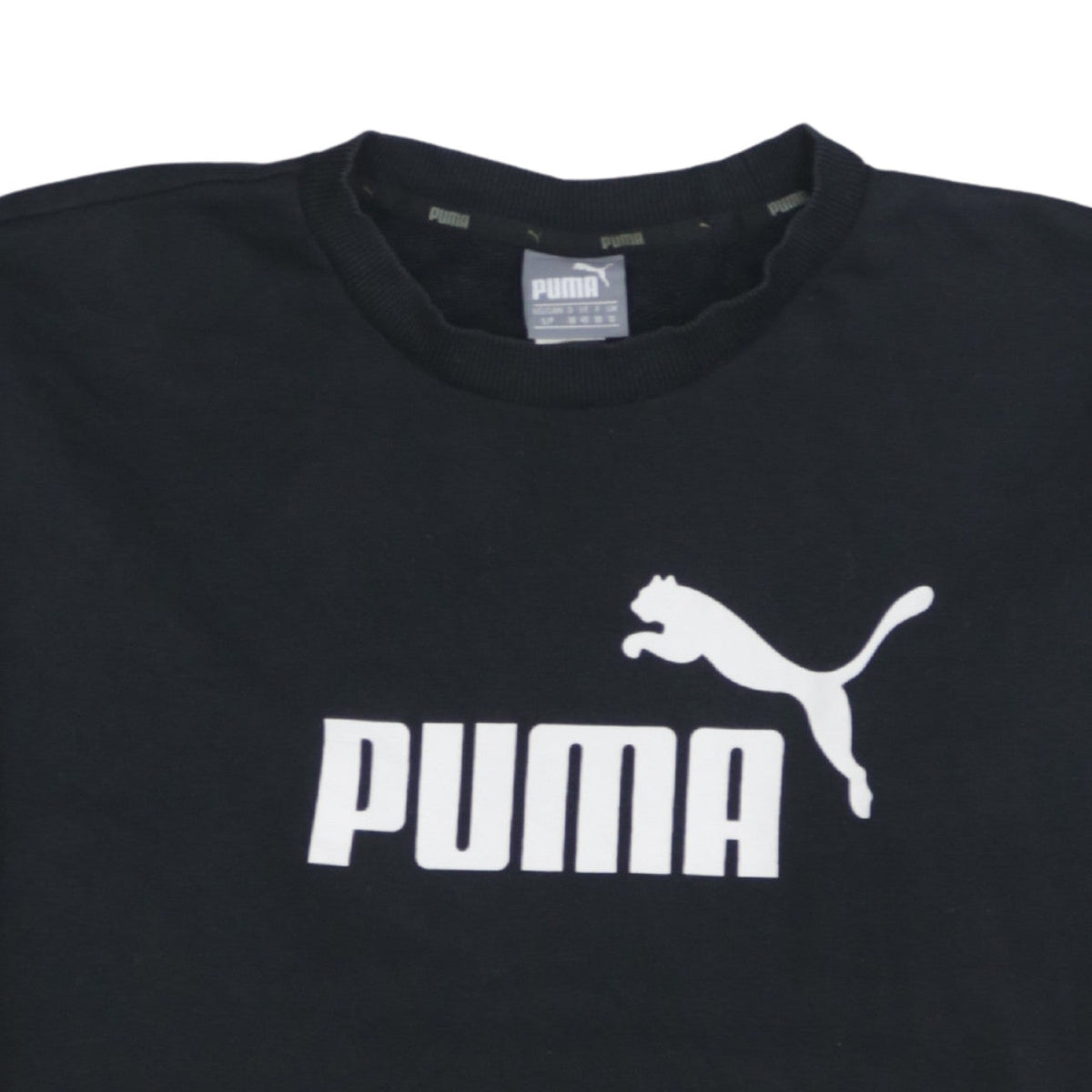 Puma Womens Black Size 10 Crew Neck Pullover Sweatshirt