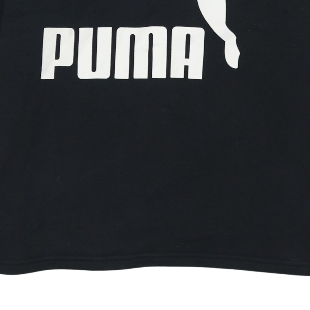 Puma Women's Black Logo Pullover Hoodie Size 14 Lined Cotton Blend