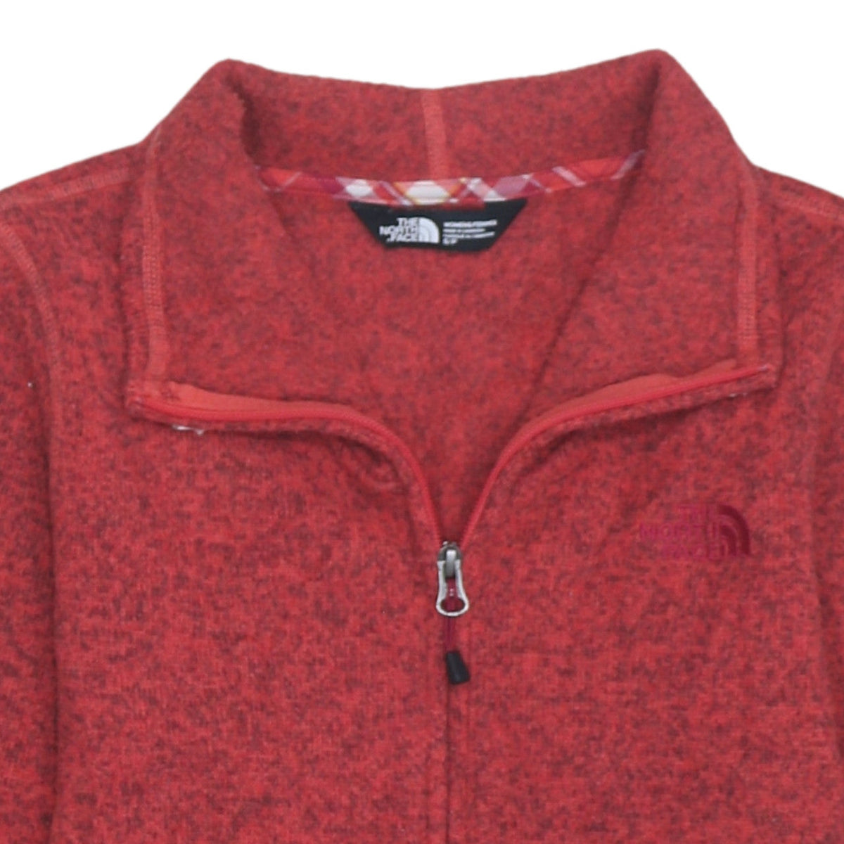 The North Face Womens Red Fleece Full Zip Jacket Size S