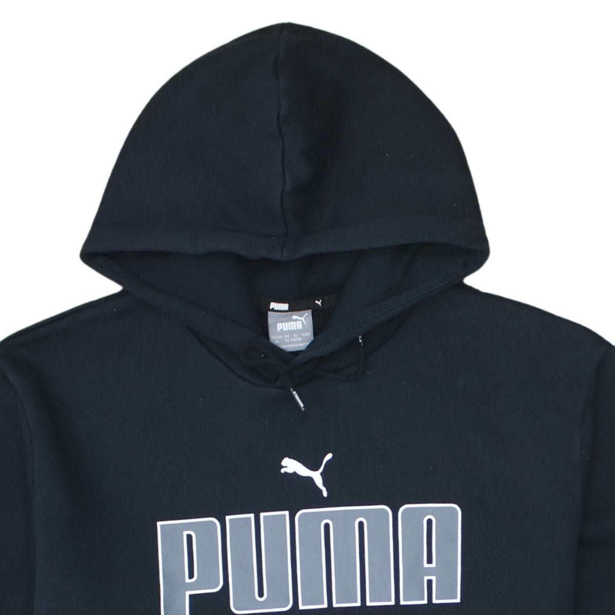 Puma Men's Black XL Pullover Hoodie with Logo Front