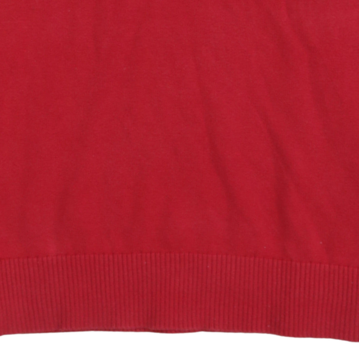 Tommy Hilfiger Men's Red V-Neck Cotton Pullover Jumper Size S