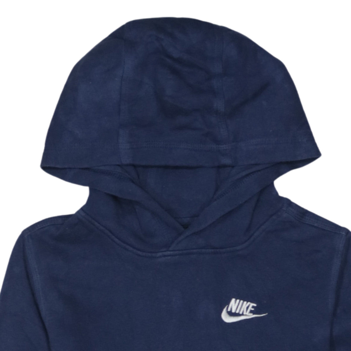Nike Boys Blue Pullover Hoodie L 147-158cm Cotton Blend Logo Sweatshirt
