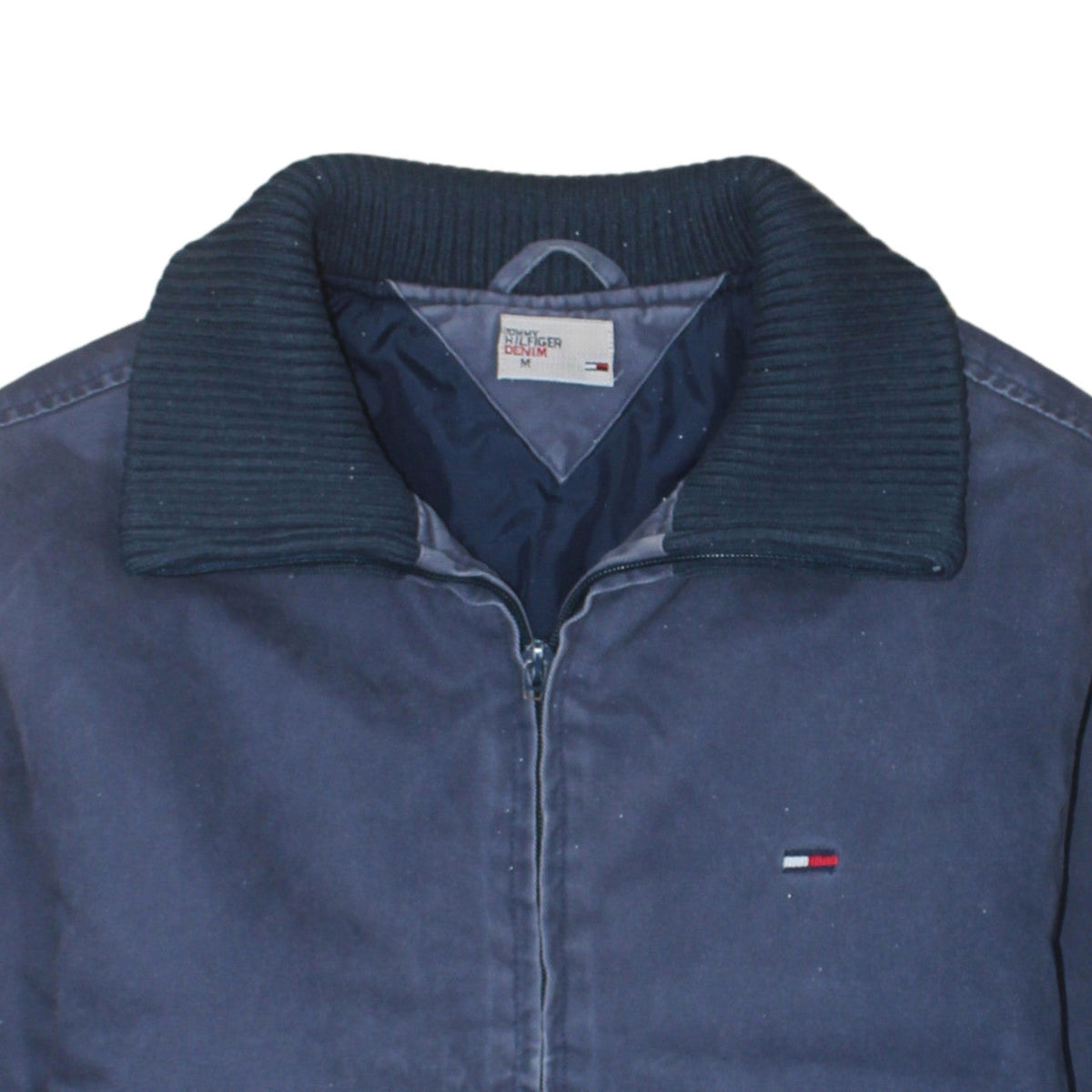 Tommy Hilfiger Mens Blue Bomber Jacket M Cotton Classic Style