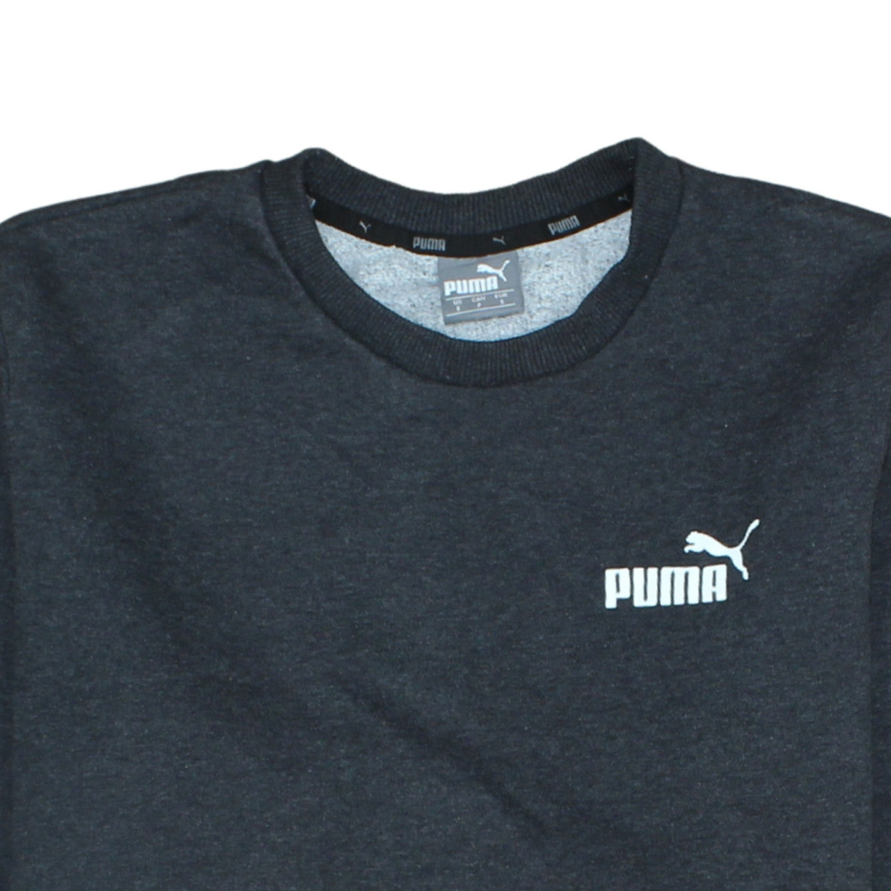 Puma Men’s Black Crew Neck Fleece Sweatshirt Size S