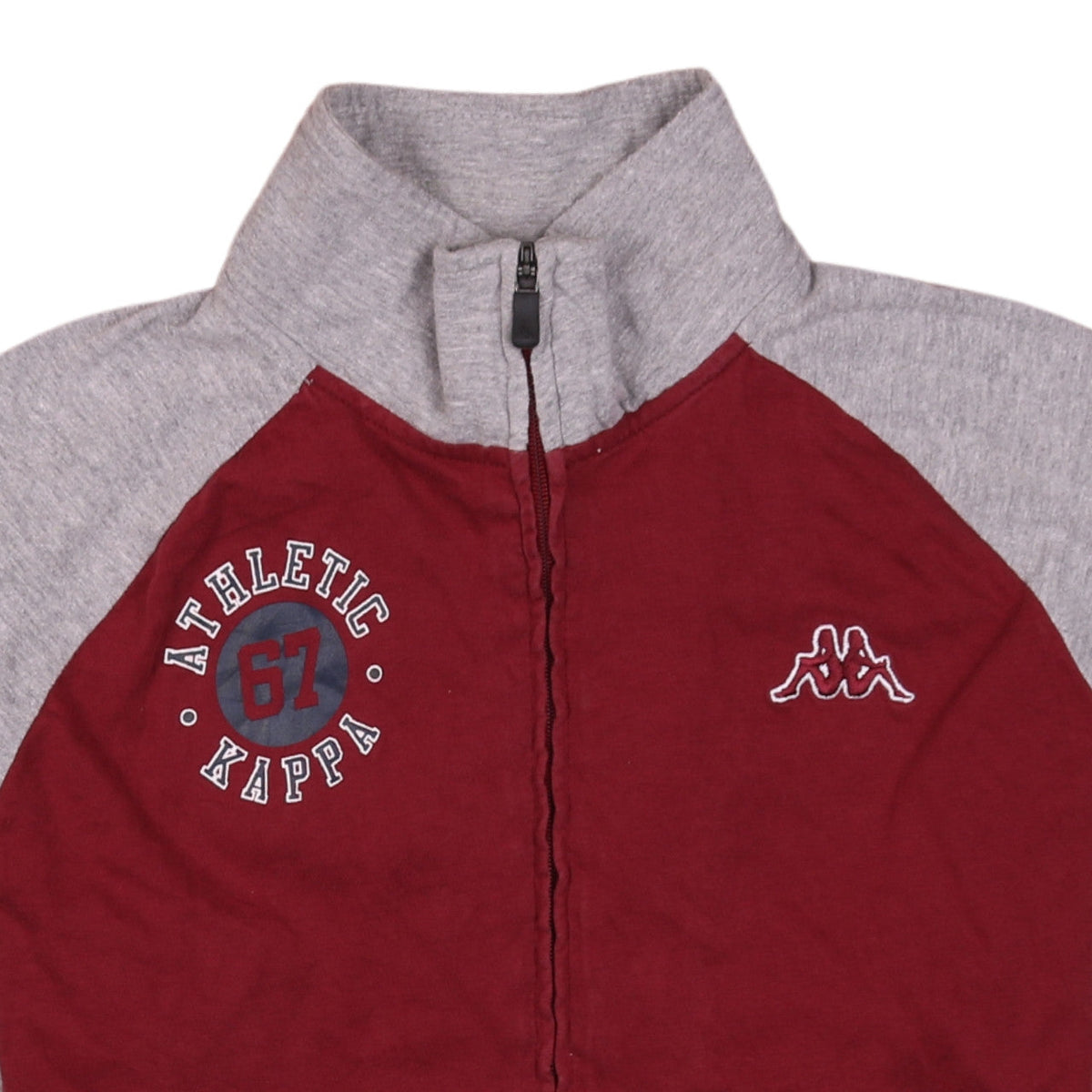 Kappa Men's Grey Red Full Zip Sports Sweatshirt Size L