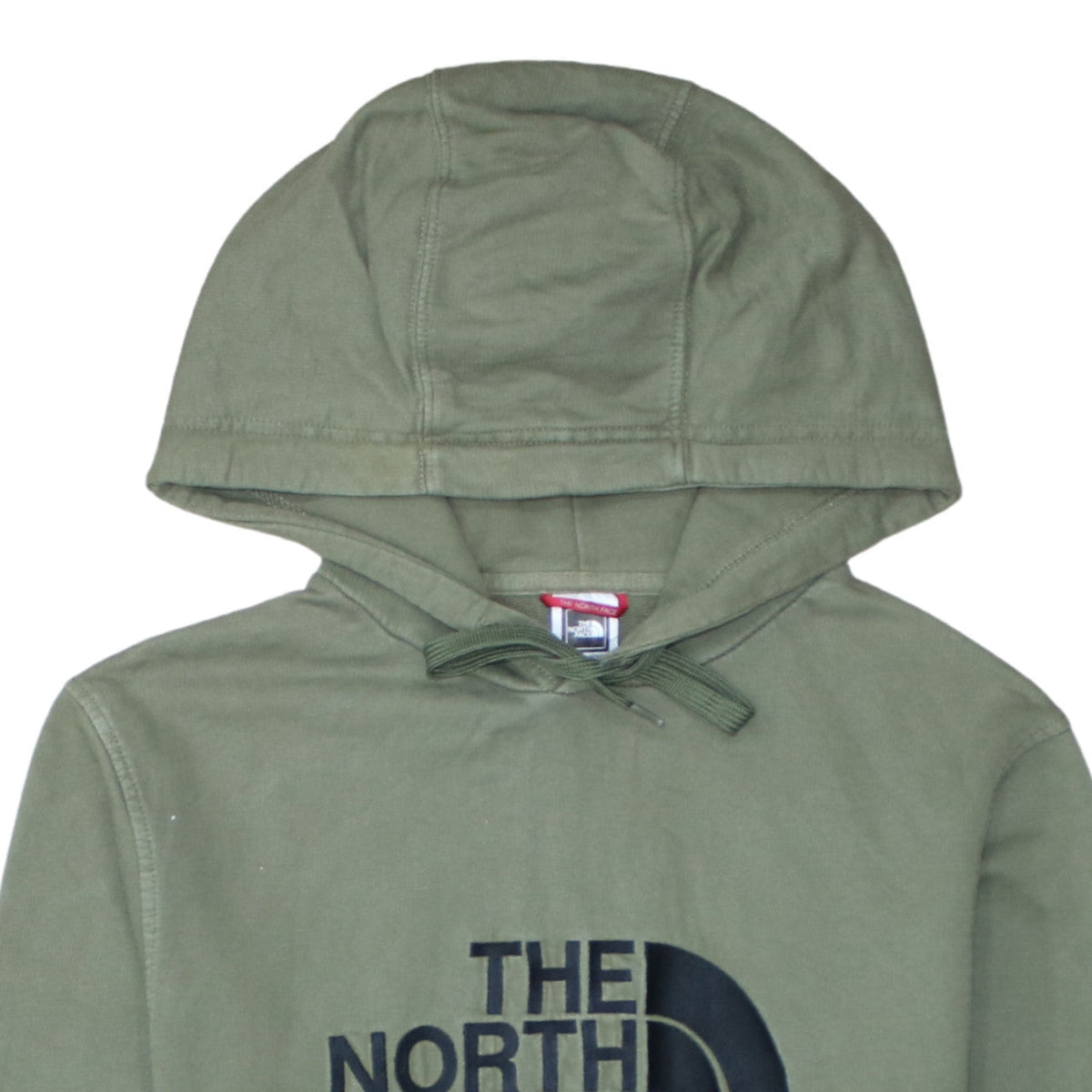 The North Face Mens Green Pullover Hoodie Size S Outdoor Logo