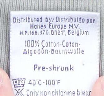Hanes Men’s Grey XL Cotton Collared Button Basic Jacket