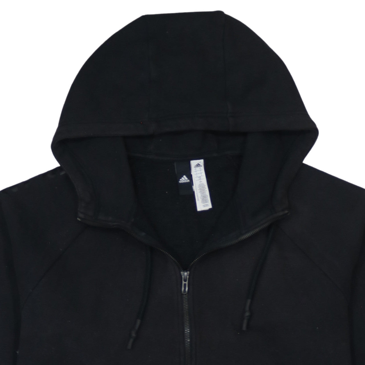 Adidas Mens Black L 1/2 Zip Hoodie Fleece Pullover Sweatshirt