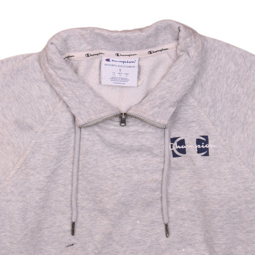 Champion Womens Grey Small 1/4 Zip Pullover Sweatshirt