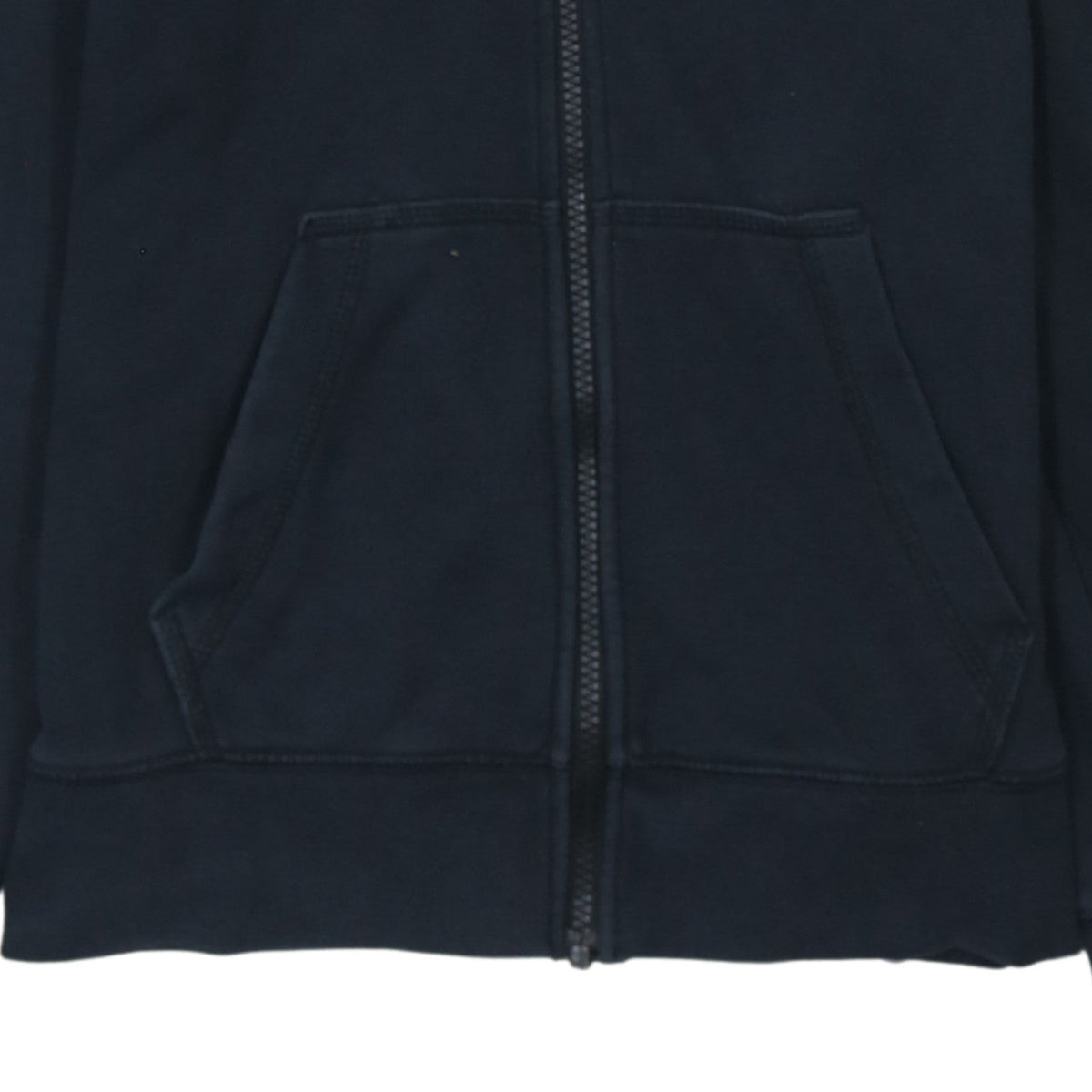 Nike Teens Black Full Zip Hoodie S Regular Cotton Blend