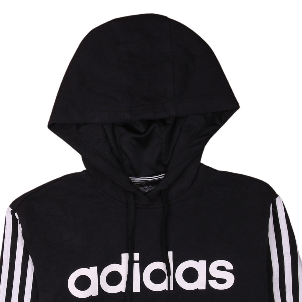 Adidas Womens Black Hoodie Size 12-14 Pullover Logo Sportswear