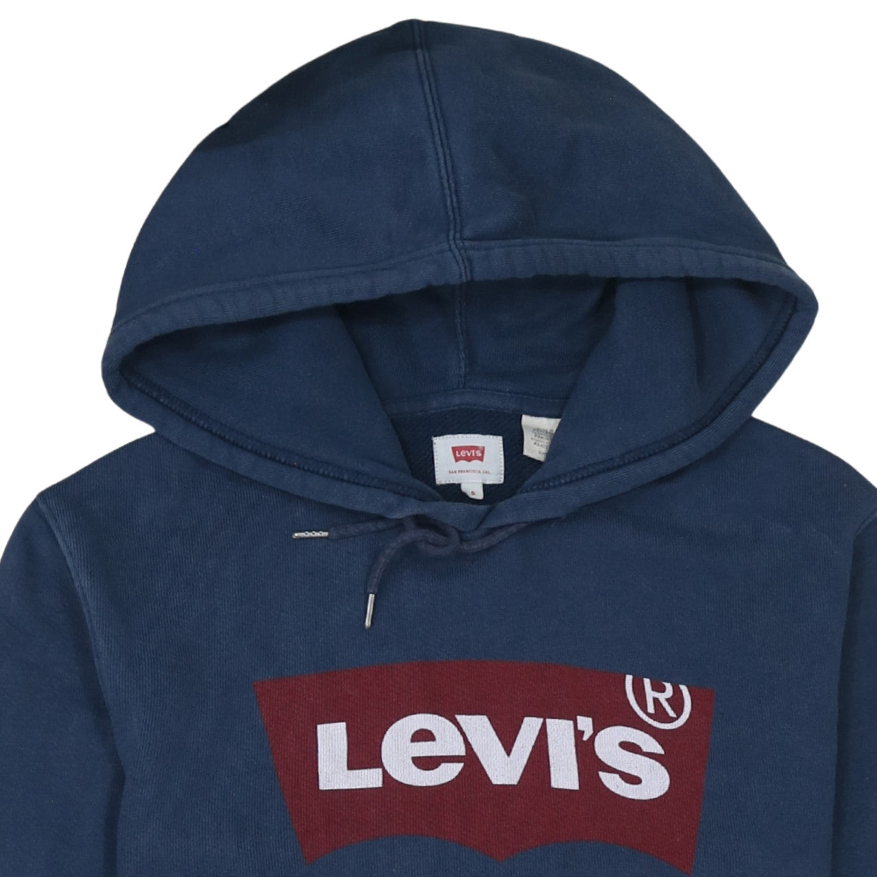 Levi's Men's Blue Pullover Hoodie S Logo Graphic Fleece Sweatshirt