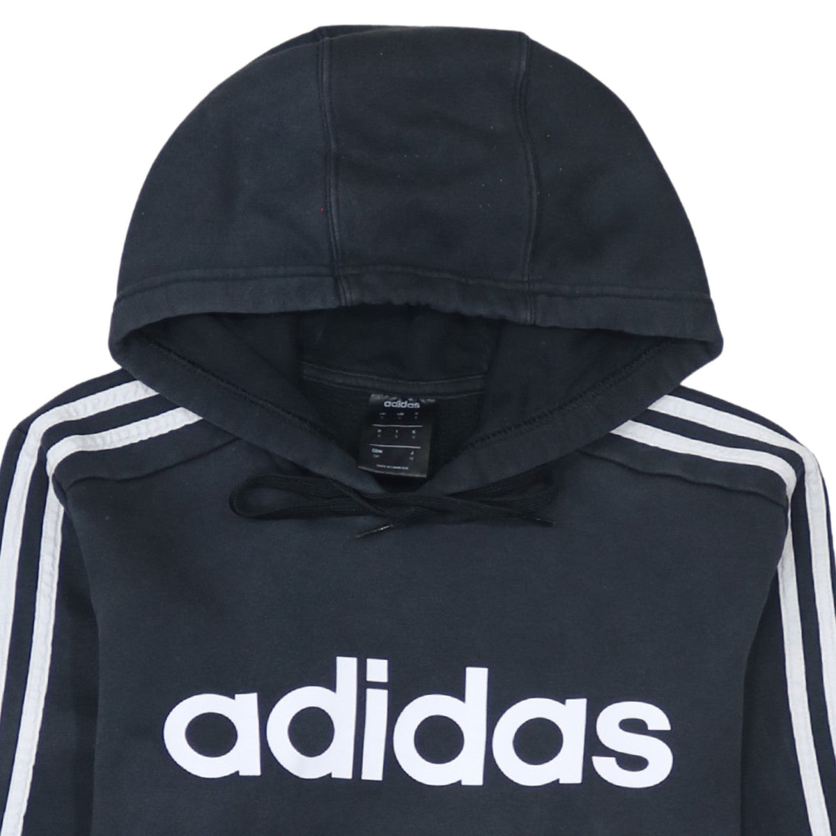 Adidas Mens Black Small Pullover Hoodie Hooded Sweatshirt