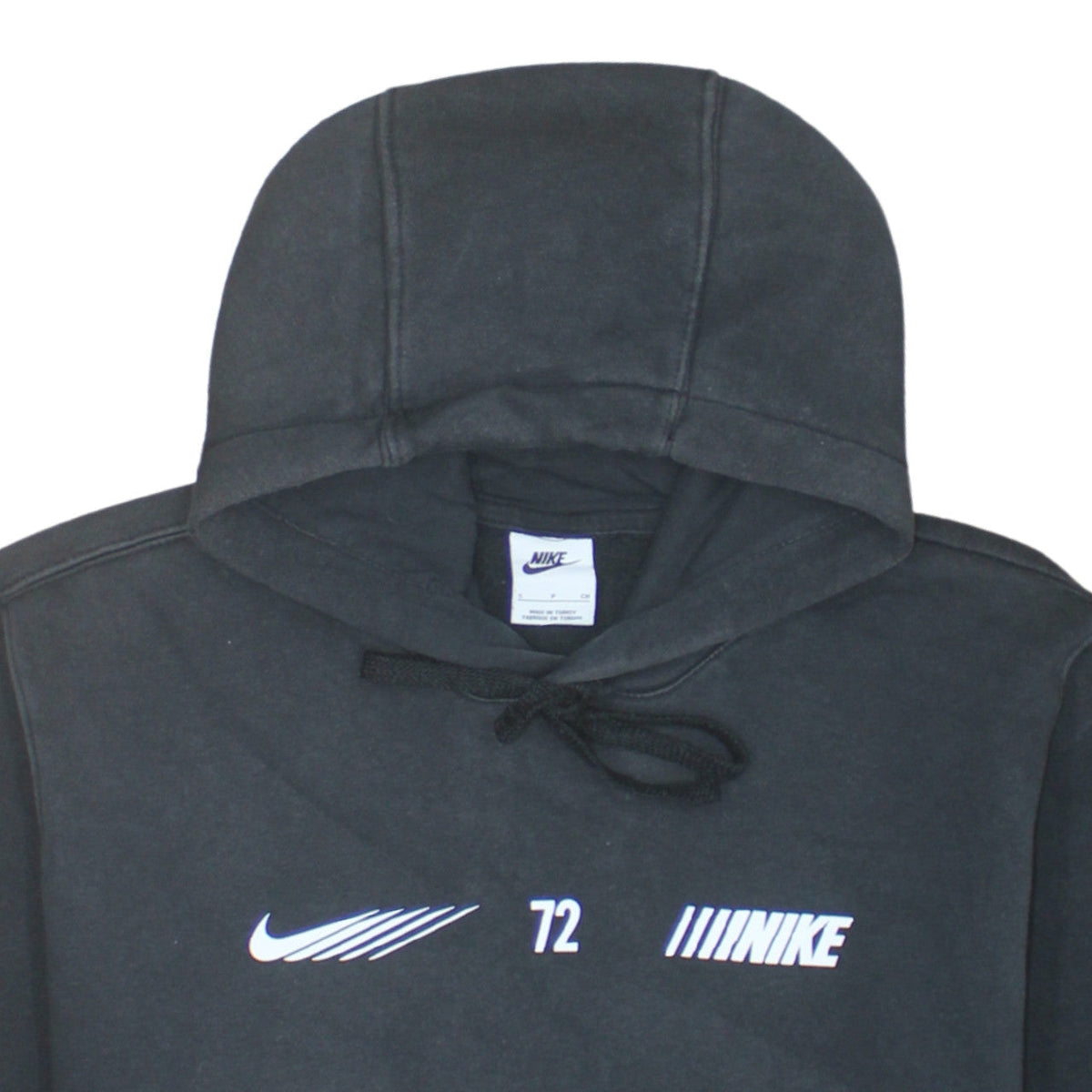 Nike Men's Black Pullover Hoodie Small Logo Graphic Fleece
