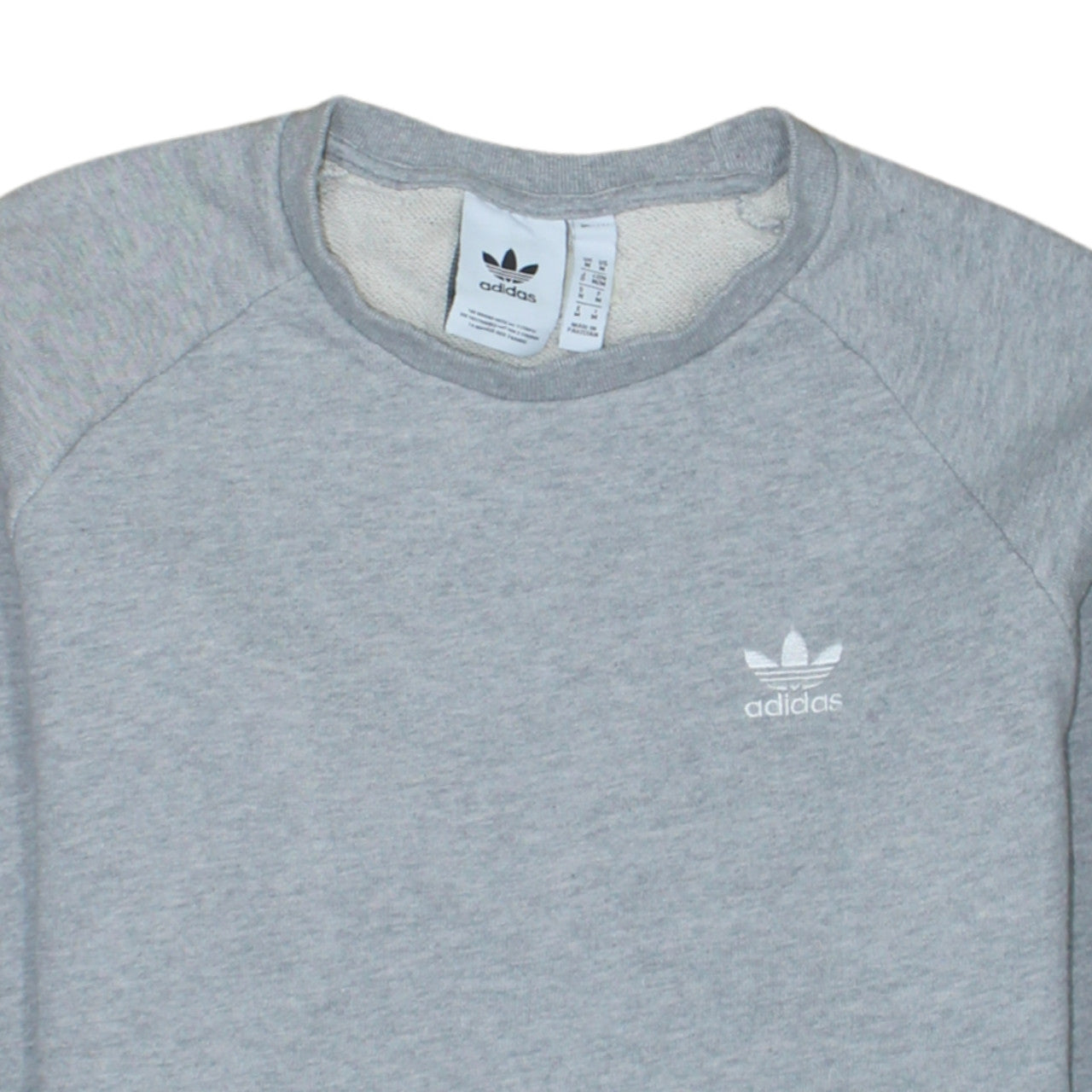 Adidas Men's Grey Crew Neck Pullover Sweatshirt M Regular Fit