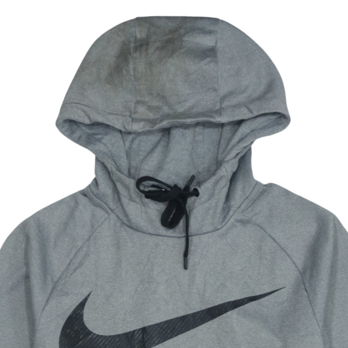 Nike Men's Grey Dri-Fit Pullover Hoodie S Sports Logo