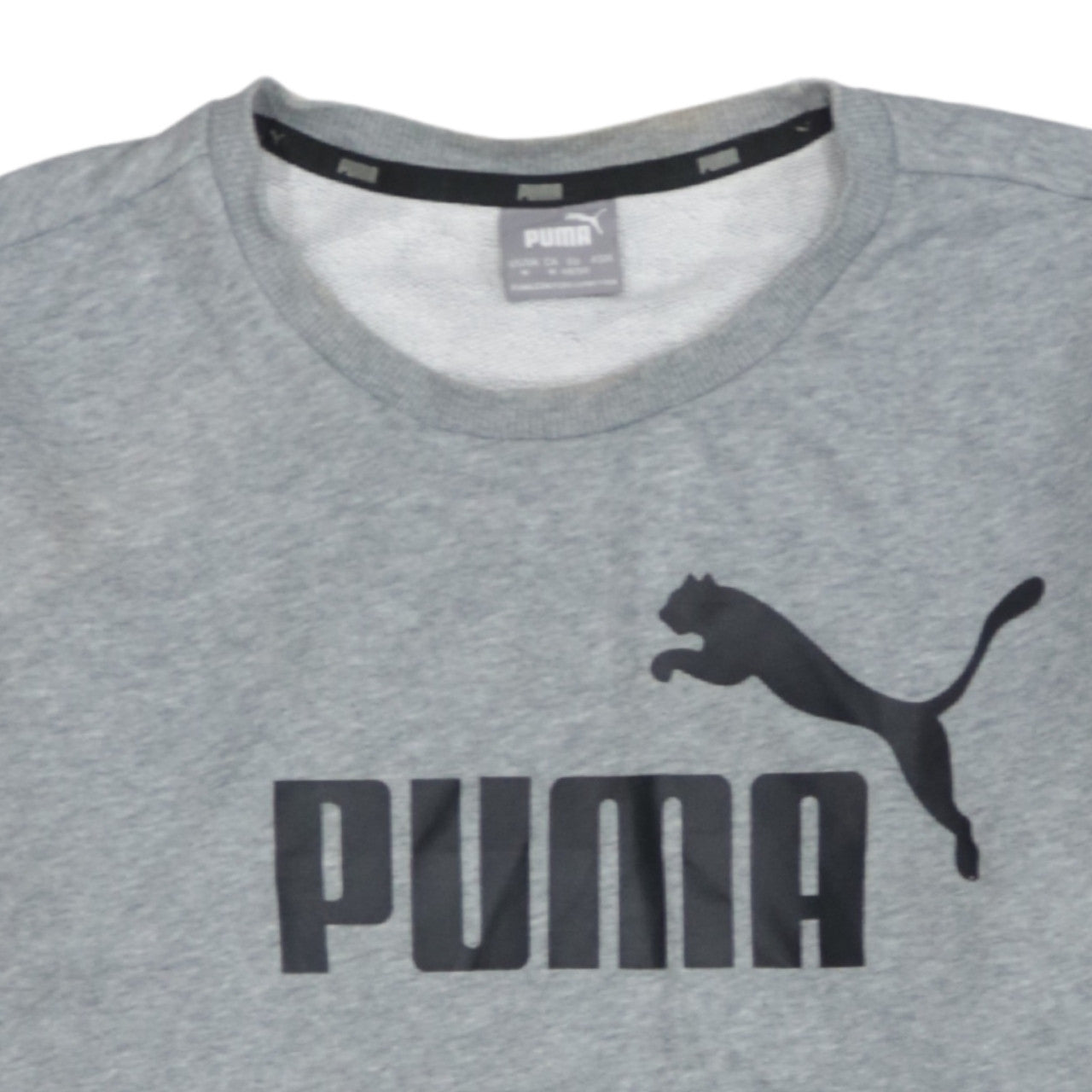 Puma Men's Grey Crew Neck Pullover Sweatshirt Size M Sportswear