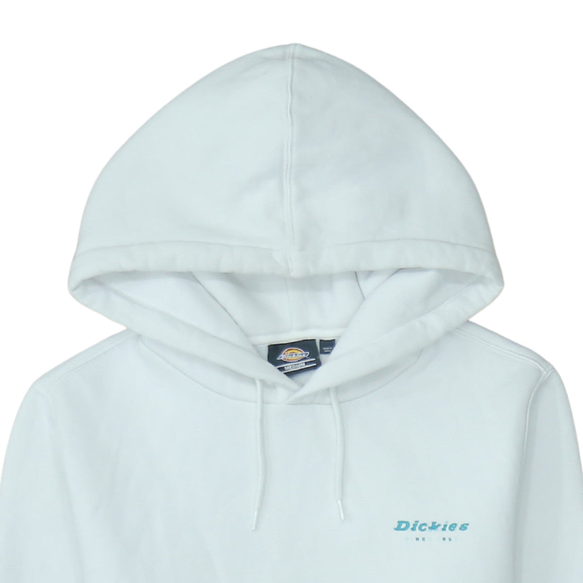 Dickies Men’s White Pullover Hoodie Medium Logo Graphic Fleece