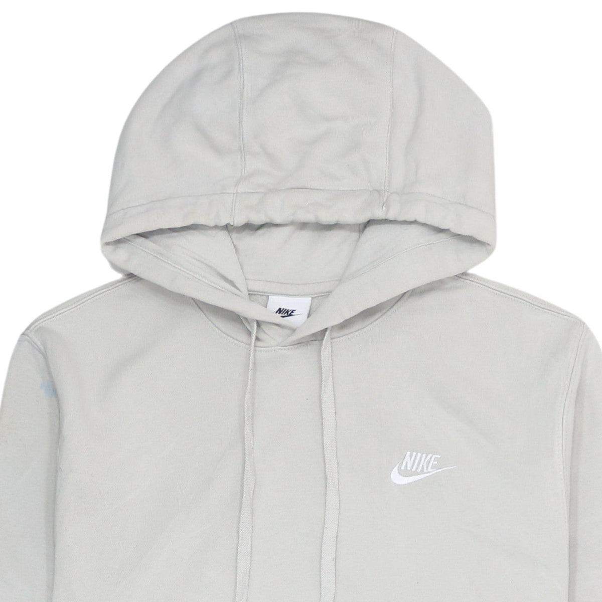 Nike Men's Beige Pullover Hoodie Small Regular Fit Fleece