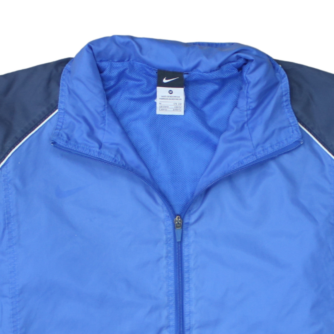 Nike Men's Blue Medium Windbreaker Jacket Lightweight Full Zip
