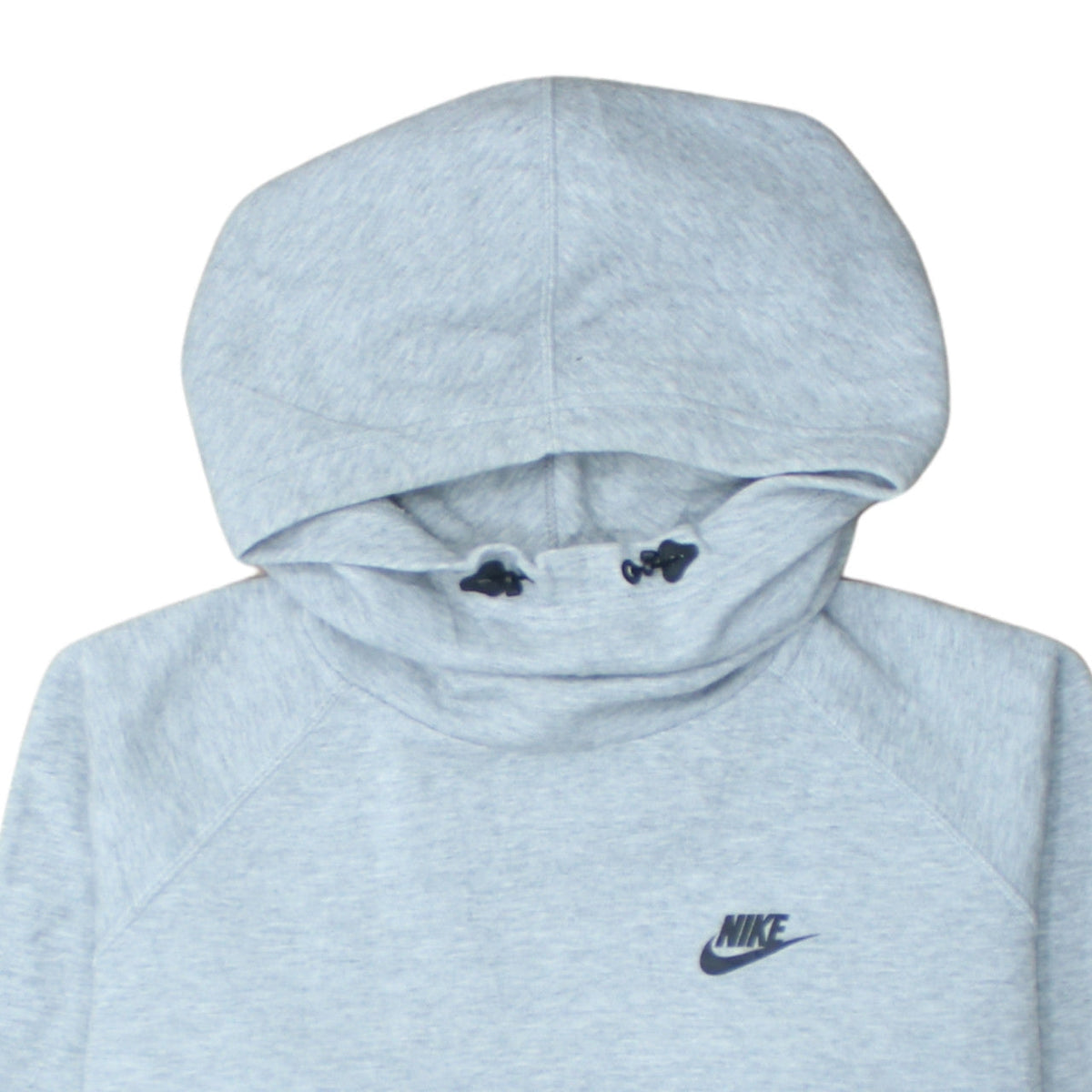 Nike Women Grey Hoodie Large Pullover Long Sleeve Cotton Blend