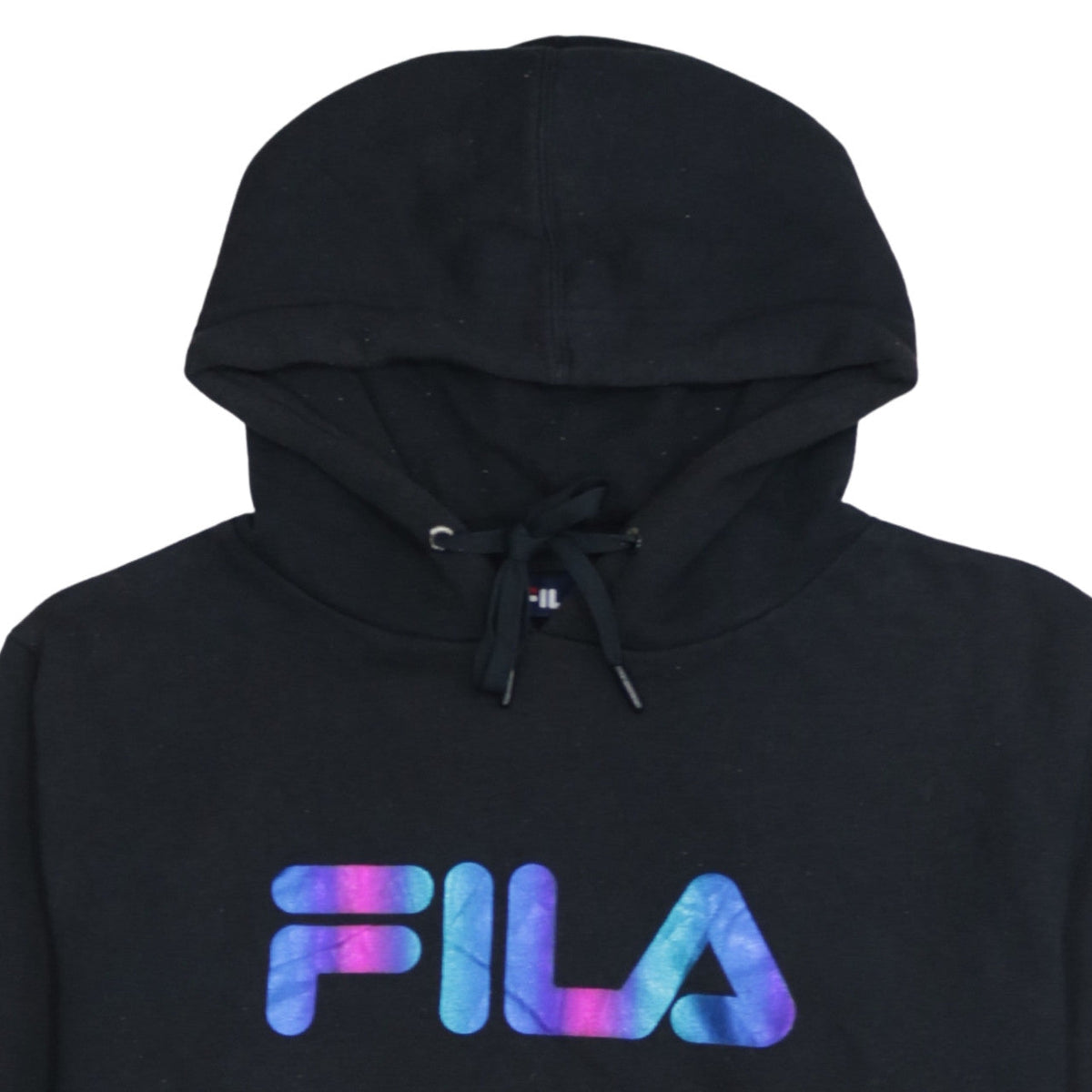 Fila Men's Black Pullover Hoodie XL Logo Graphic Sportswear