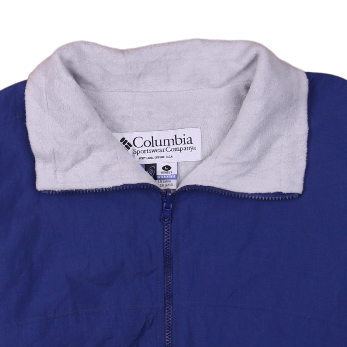 Columbia Women's Blue Full Zip Fleece Lined Interchange Jacket Size L