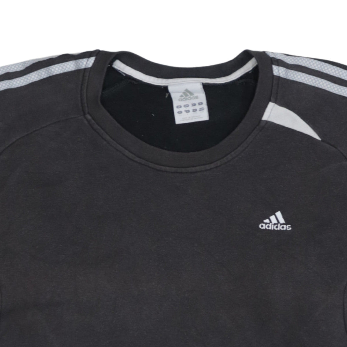 Adidas Mens Black Crew Neck Pullover Sweatshirt Size L