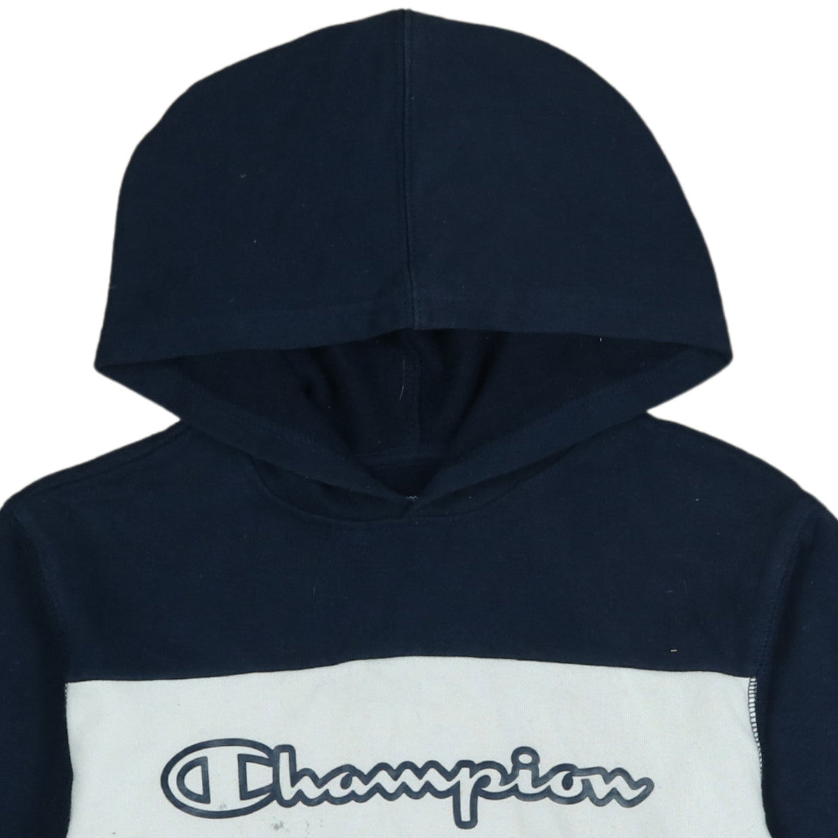 Champion Womens Navy Red Colourblock Hoodie Size L Pullover Casual
