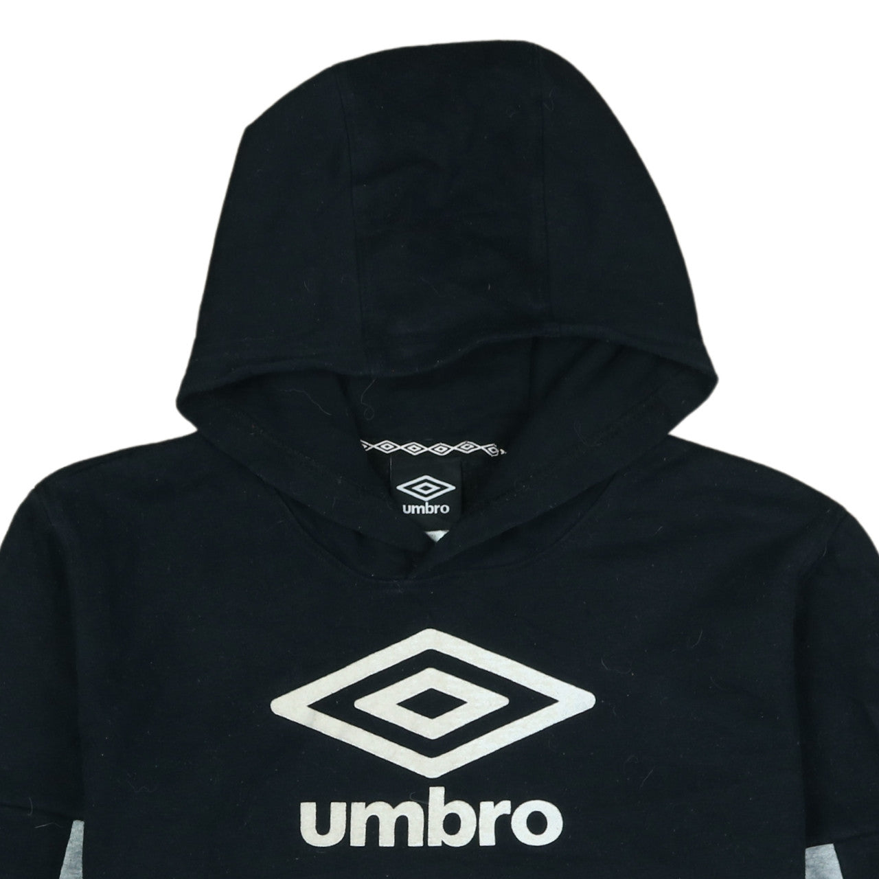 Umbro Men's Black Grey XL Pullover Hoodie with Logo