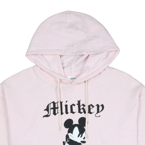 Disney Women Pink Mickey Pullover Hoodie Size S