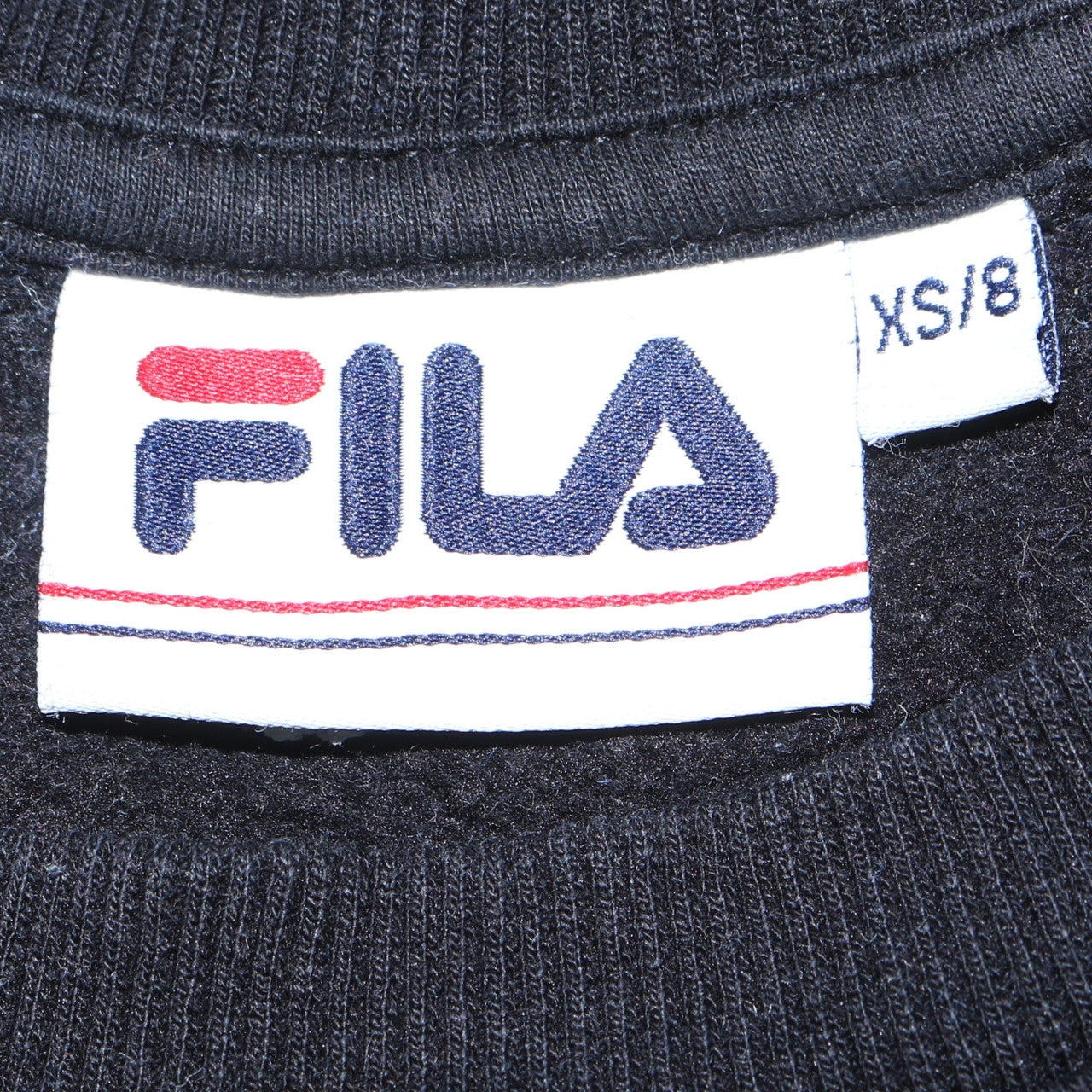 Fila Womens Black Pink Colourblock Logo Sweatshirt XS