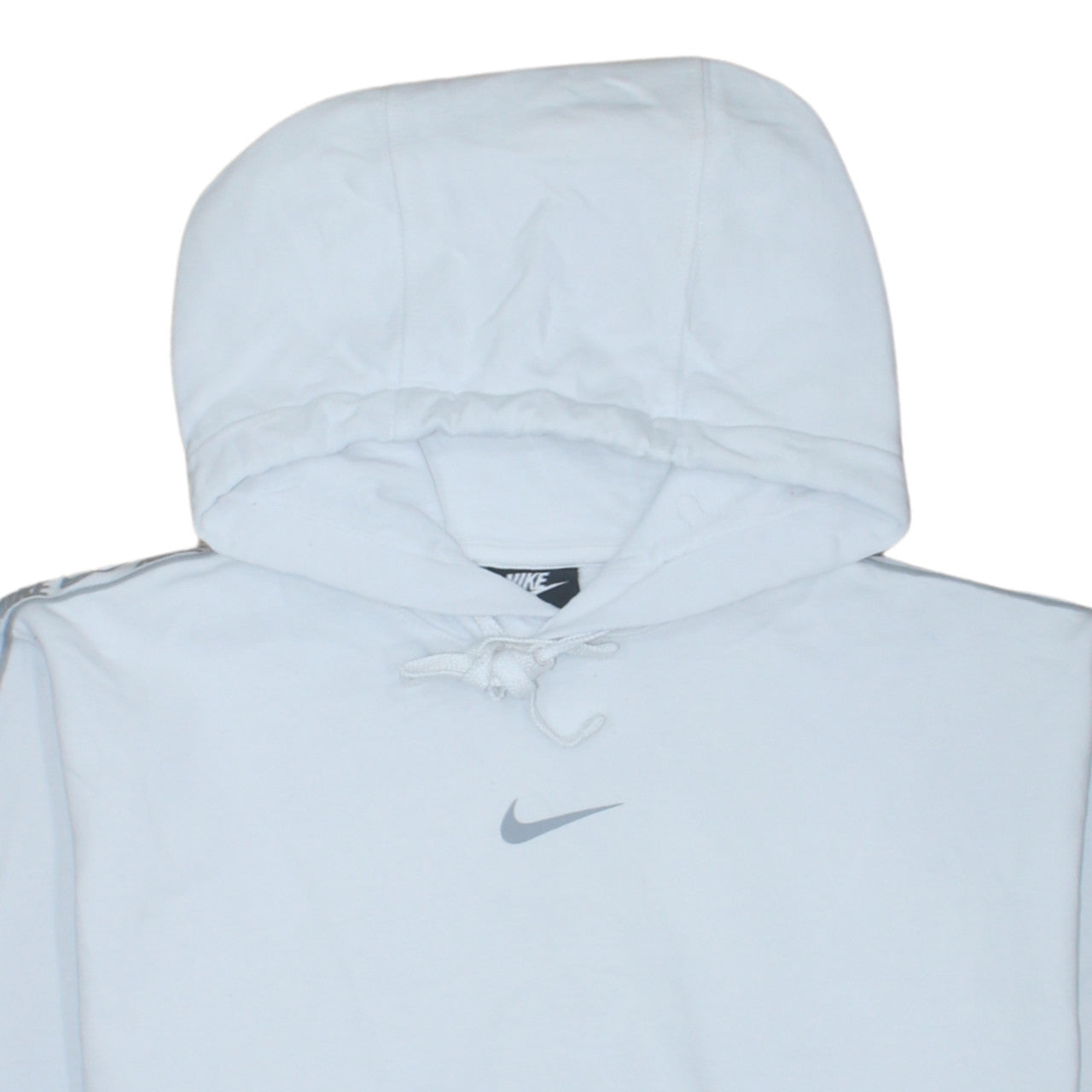 Nike Men's White Pullover Hoodie M Classic Fit Logo Fleece