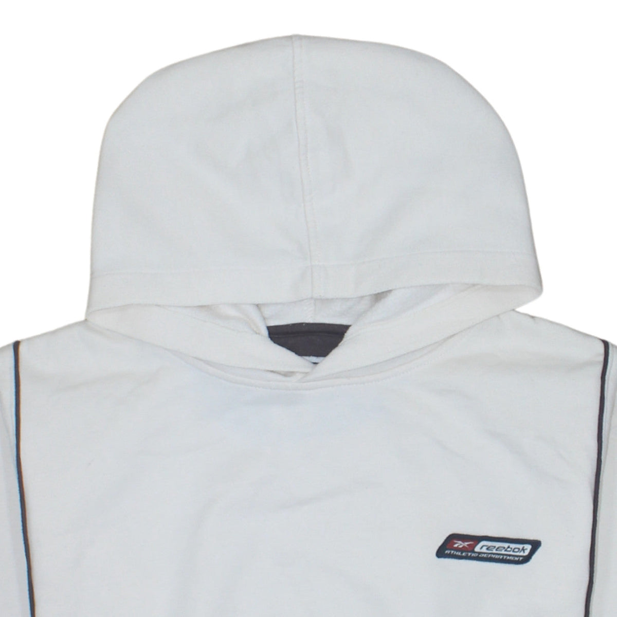 Reebok Men's White Pullover Hoodie Small Athletic Logo Sweatshirt
