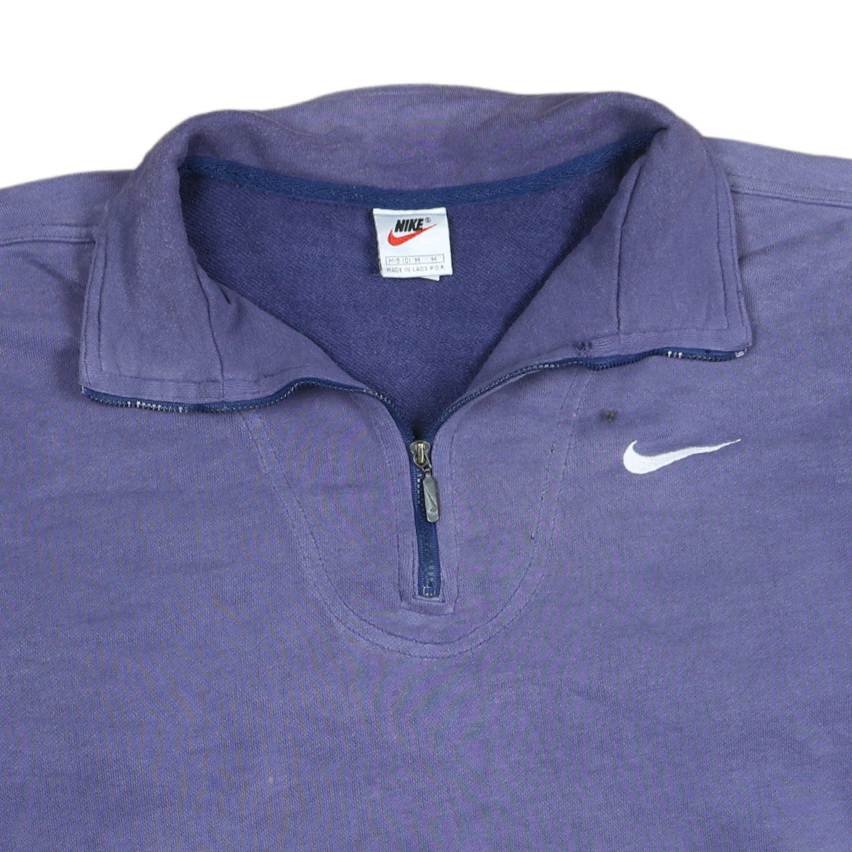 Nike Women Purple 1/4 Zip Sweatshirt M Logo Embroidered Pullover