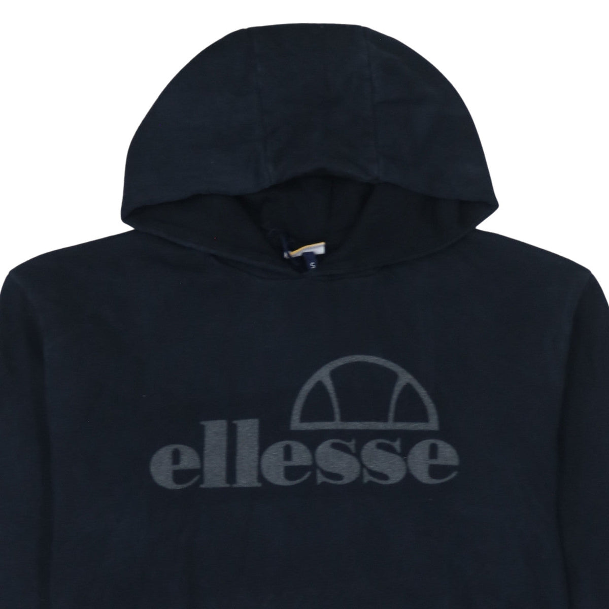 Ellesse Men Black S Pullover Hoodie Classic Logo Cotton Sweatshirt