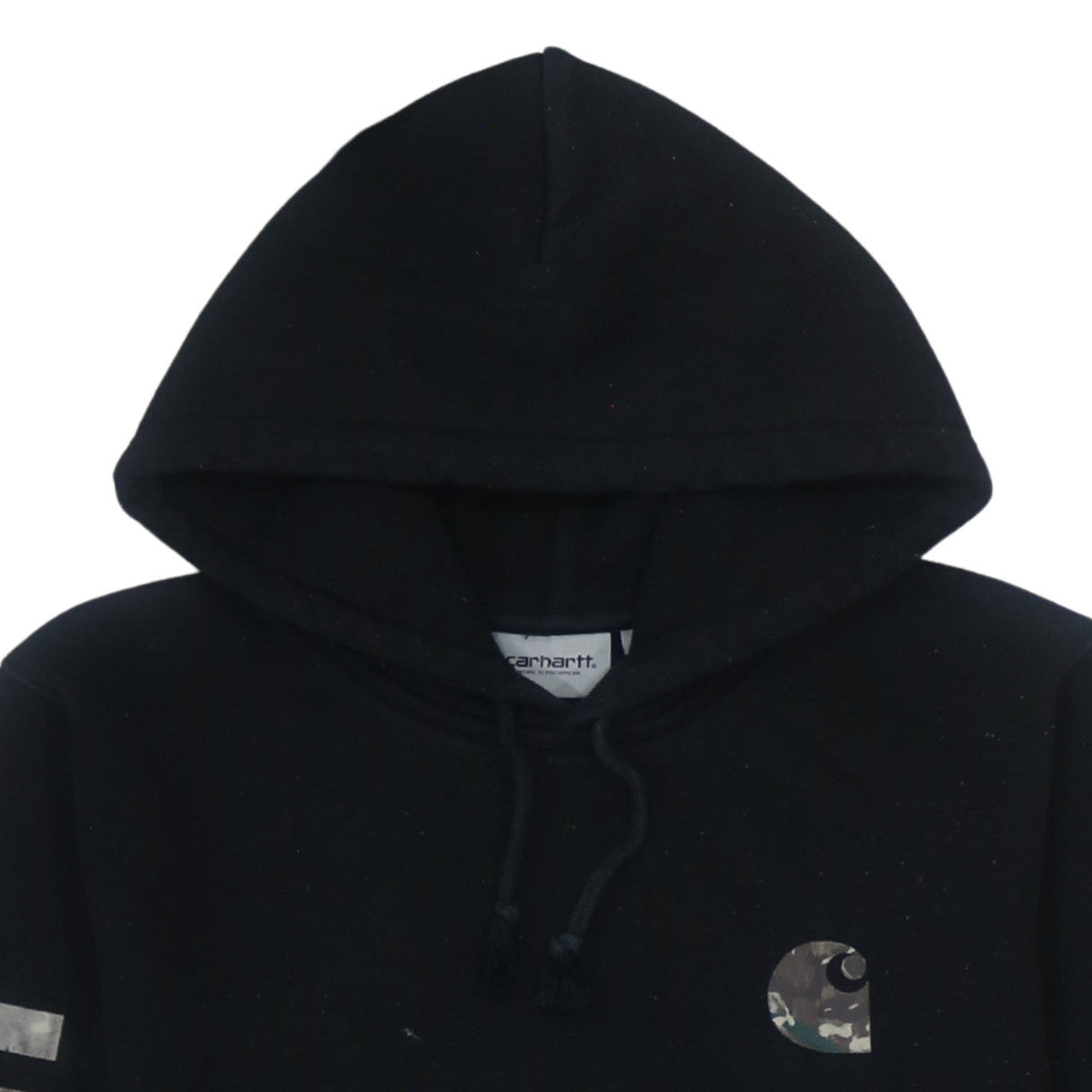 Carhartt WIP Men's Black Camouflage Logo Pullover Hoodie S