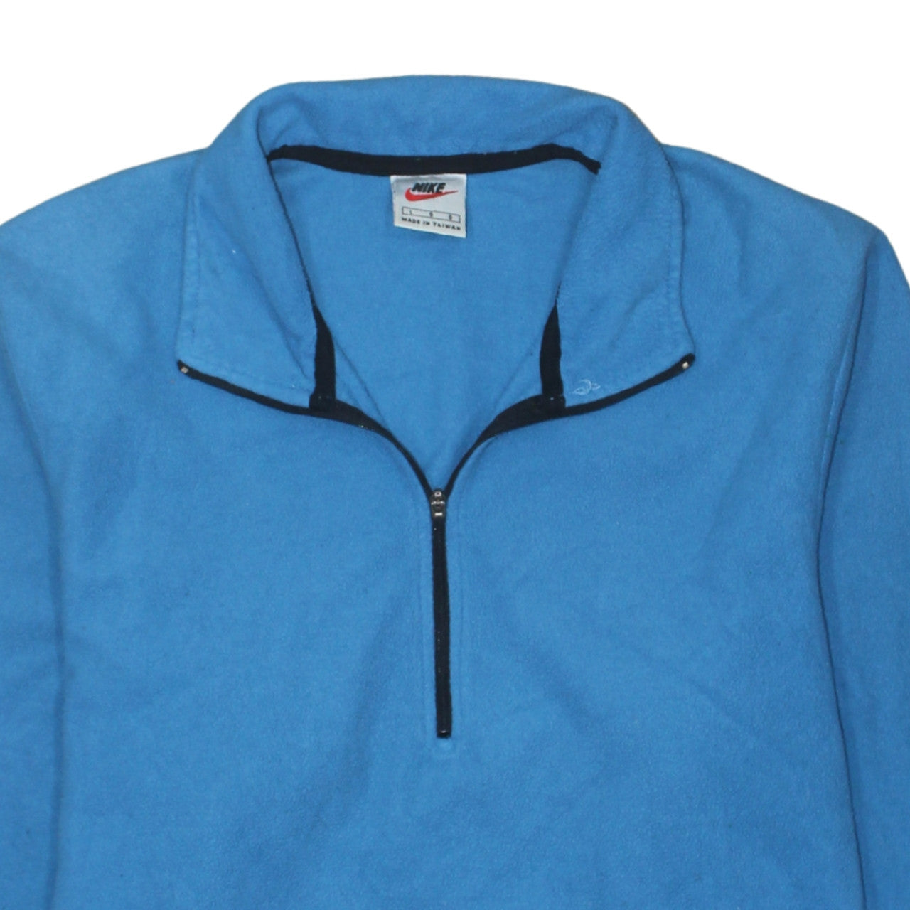 Nike Men's Blue Fleece 1/4 Zip Pullover Sweatshirt L Regular Fit
