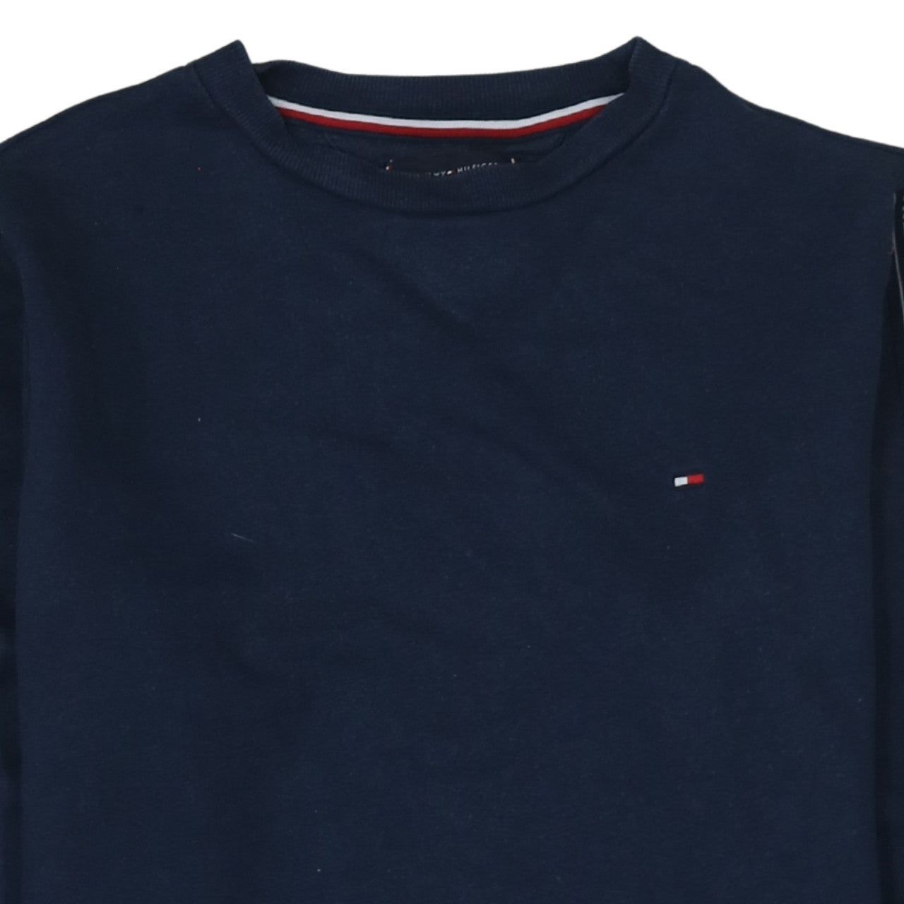 Tommy Hilfiger Men Blue Crew Neck Logo Tape Sweatshirt Size S