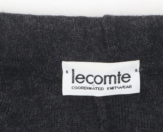 Lecomte Womens Black Wool Blend Midi Pencil Skirt Size 14