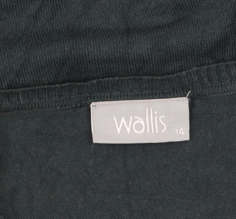 Wallis Women's Green Crew Neck Long Sleeve Pullover Jumper Size 14
