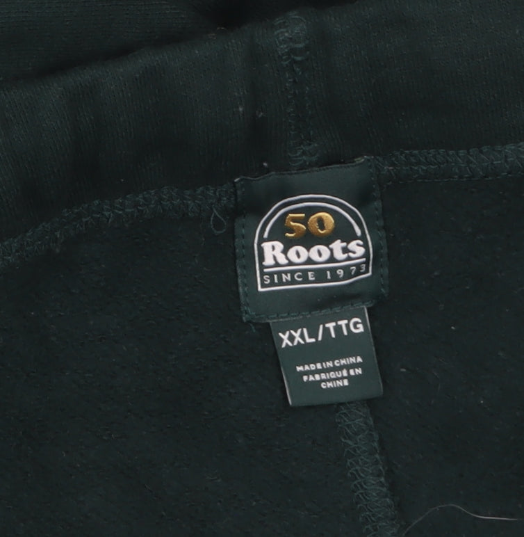 Roots Men's Green Jogger Sweatpants Size 2XL Comfortable Fleece