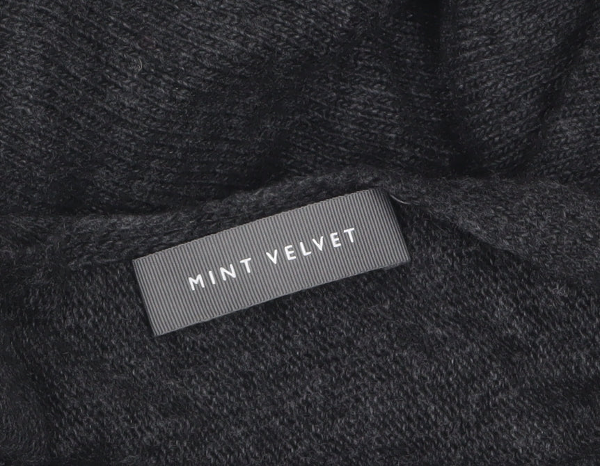 Mint Velvet Womens Grey Wool Cashmere Cape Jumper One Size