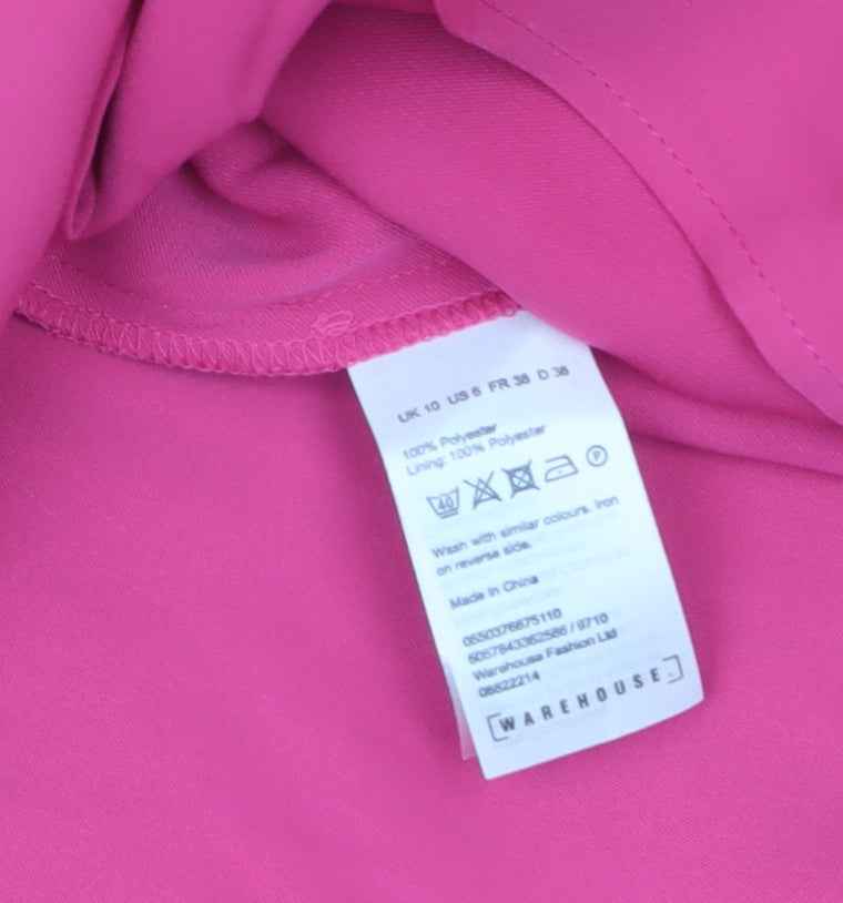 Warehouse Women’s Pink Fit & Flare Midi Dress Size 10