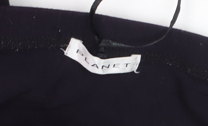 Planet Women’s Black A-Line Midi Jersey Skirt Size L