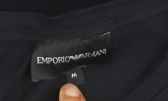 Emporio Armani Men's Black Space Art Graphic T-Shirt Medium